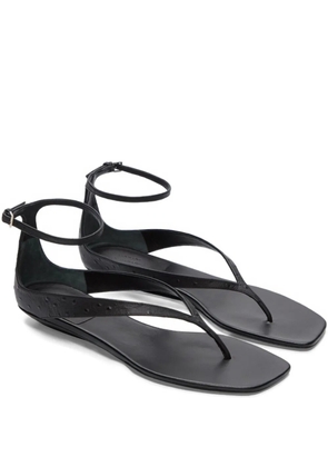 LouLou de Saison Niham textured ankle-strap sandals - Black