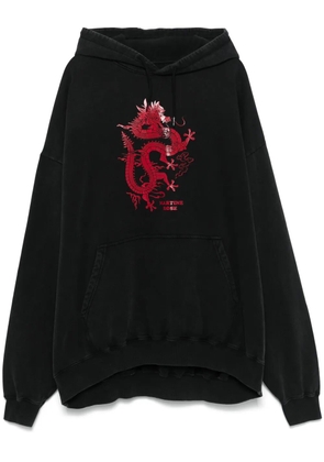 Martine Rose dragon print hoodie - Black