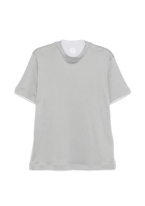Eleventy piped T-shirt - Grey
