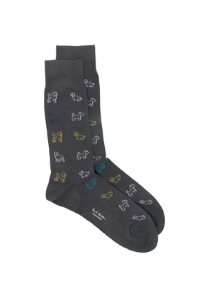 Paul Smith Mario dog-motif socks - Grey