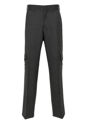 Lardini mid-rise wool cargo trousers - Grey