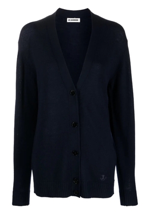 Jil Sander V-neck fine-knit cardigan - Blue