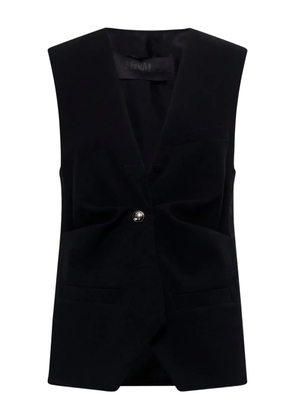 Max Mara Nuraghe jewel button draped jacket - Black