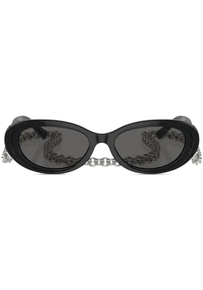Tiffany & Co Eyewear oval frame tinted sunglasses - Black