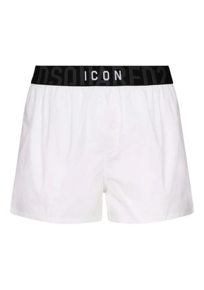 DSQUARED2 logo-print swim shorts - White