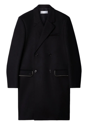 Off-White zip-detail virgin wool coat - Black