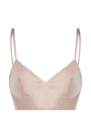 Di Stavnitser Mj V-neck top - Neutrals