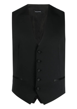 Tagliatore button-down cotton waistcoat - Black