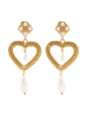 Moschino heart-shaped clip-on earrings - Gold