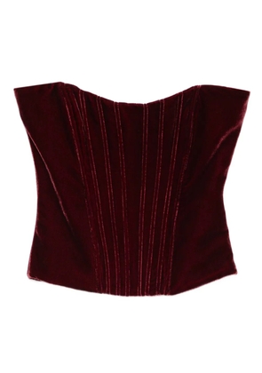 Raquel Diniz velvet boned top - Red