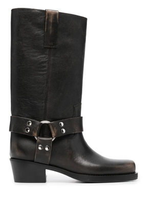 Paris Texas Roxy 45mm leather biker boots - Black