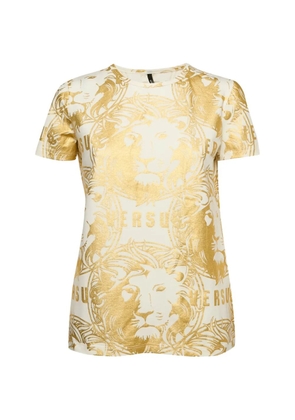Versus Pre-Owned lion-print cotton T-shirt - White