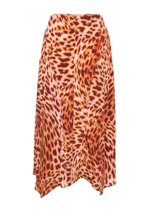 Stella McCartney Pre-Owned leopard-print midi skirt - Pink
