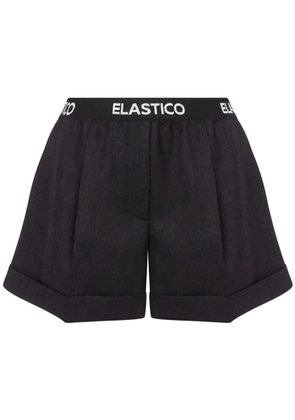 Moschino pleat detailing virgin wool shorts - Grey