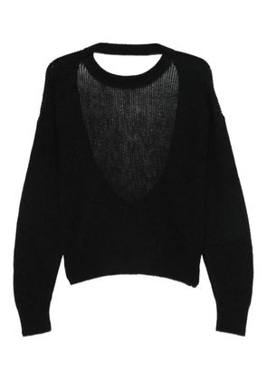 Haikure openwork sweater - Black