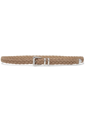 Brunello Cucinelli braided leather belt - Brown