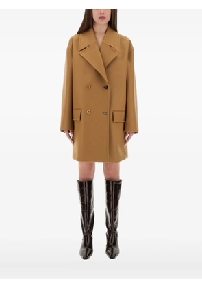 Moschino double-breasted coat - Brown