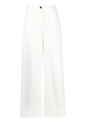 Jil Sander high-waist wide-leg trousers - White