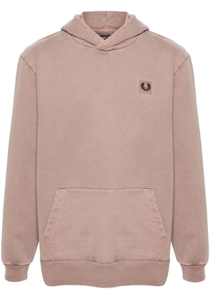 Fred Perry logo-appliqué hoodie - Pink