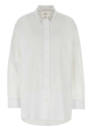 Givenchy sequin-collar oversize shirt - White