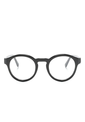 Moncler Eyewear logo-plaque pantos-frame glasses - Black