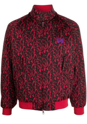 Baracuta graphic-pattern funnel neck jacket - Red