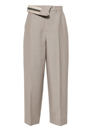 FENDI pressed-crease tapered trousers - Neutrals
