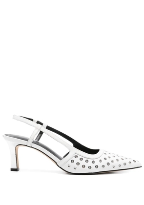 Michael Michael Kors 60mm eyelet slingback pumps - White