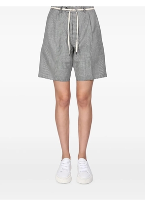 ASPESI pleated check-pattern shorts - Green