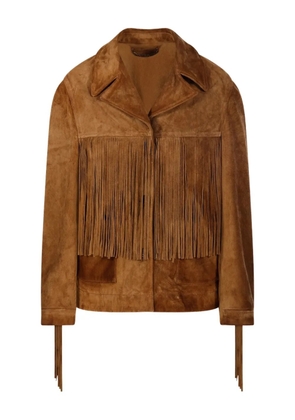 Golden Goose fringe suede jacket - Brown