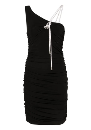 Off-White asymmetric crepe mini dress - Black