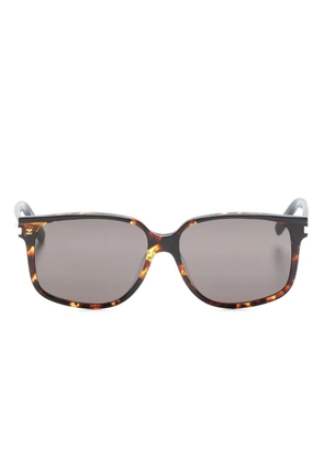 Saint Laurent Eyewear tortoiseshell-effect tinted sunglasses - Brown