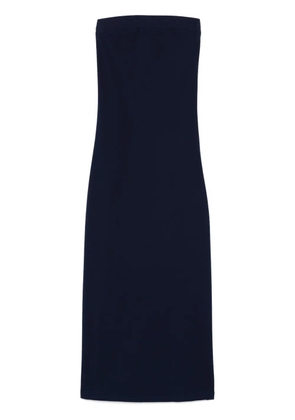 Norma Kamali strapless side-slit dress - Blue