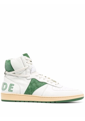 RHUDE Rhecess leather high-top sneakers - White