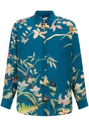 ETRO long-sleeve floral-print shirt - Blue