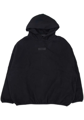 FEAR OF GOD ESSENTIALS front logo patch panelled hoodie - Black