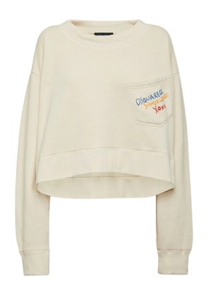 DSQUARED2 cotton sweatshirt - Neutrals