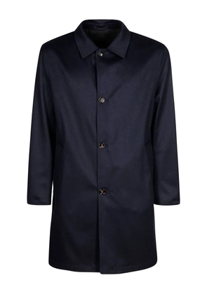 Kired button-fastening cashmere coat - Blue