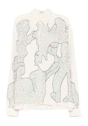 Glass Cypress graphic-print shirt - White