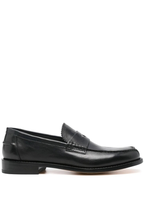 Doucal's pebbled-leather loafers - Black