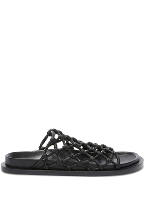 Jil Sander mesh leather sandals - Black
