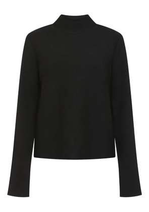 KHAITE high-neck wool sweater - Black