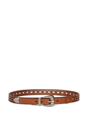 ETRO openwork leather belt - Brown