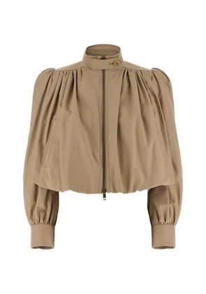 Chloé Curled boule cotton jacket - Neutrals