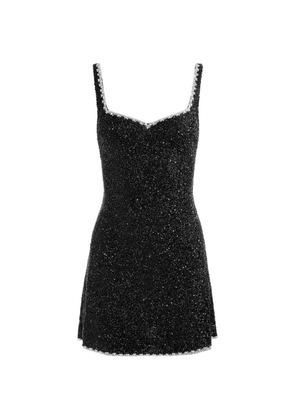 alice + olivia Eve embellished mini dress - Black