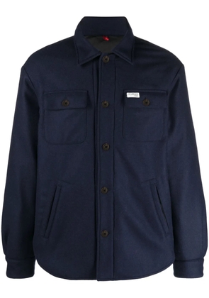 Fay button-up shirt jacket - Blue