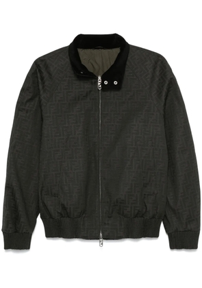 FENDI FF-jacquard bomber jacket - Brown