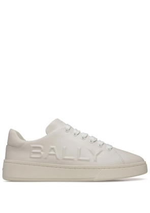 Bally Raise logo-embossed leather trainers - White