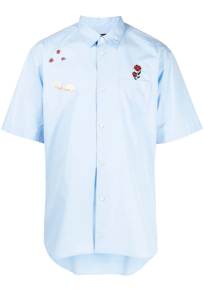 Undercover patch-detail cotton shirt - Blue