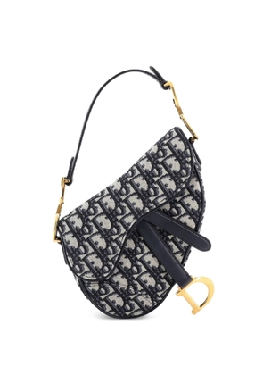 Christian Dior Pre-Owned Saddle Handbag Oblique Canvas Mini shoulder bag - Blue